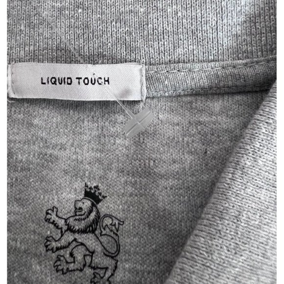 Rugby University Men's Gray Liquid Touch Short Sleeve Polo Shirt Size S - Picture 4 of 5